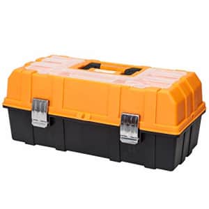 TCE ATRJH-3430U Torin 17" Plastic 3-Layer Multi-Function Storage Tool Box with Tray and Dividers, for $24