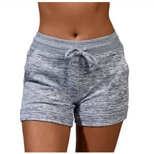 90 Degree By Reflex Soft and Comfy Activewear Lounge Shorts with Pockets and Drawstring for Women - for $19
