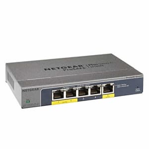 NETGEAR 5-Port PoE Gigabit Ethernet Plus Switch (GS105PE) - with 2 x PoE PD Powered @ 19W for $75