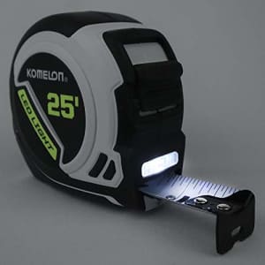 Komelon LED Light Tape Measure, White/Black for $21 Komelon LED Light Tape Measure, White/Black for $21
