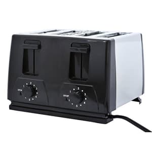 Brentwood TS-284 Toaster, 4-Slice, Black (Renewed) for $35