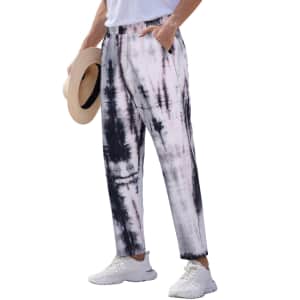 Coofandy Men's Pull-On Tie-Dye Casual Pants for $10 Coofandy Men's Pull-On Tie-Dye Casual Pants for $10