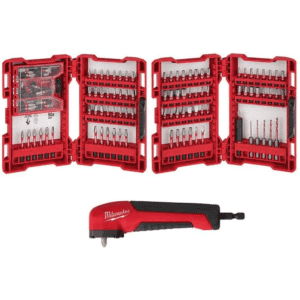 Milwaukee Shockwave 120pc Steel Drill & Driver Bit Set w/ Right Angle Drill Adapter for $38