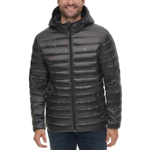 Calvin Klein Men's Packable Down Hooded Puffer Jacket for $80 Calvin Klein Men's Packable Down Hooded Puffer Jacket for $80