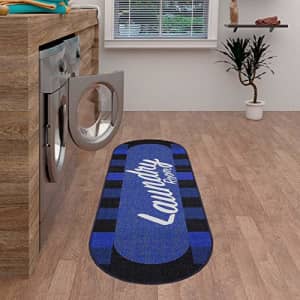 Ottomanson Laundry Collection Area Rug, 20"X59" Oval, Navy Checkered, Blue Checker,, ,, for $22 Ottomanson Laundry Collection Area Rug, 20"X59" Oval, Navy Checkered, Blue Checker,, ,, for $22