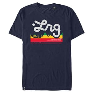 LRG Lifted Research Group Motherland Young Men's Short Sleeve Tee Shirt, Navy Blue, Large for $17