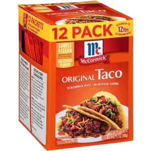 McCormick Original Taco Seasoning Mix 12-Pack for $7