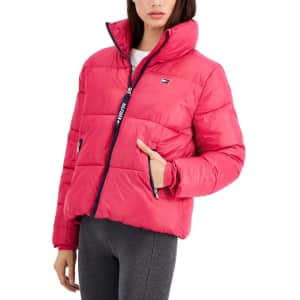 Tommy Hilfiger Sport Women's Cropped Puffer Thumbhole Coat for $52