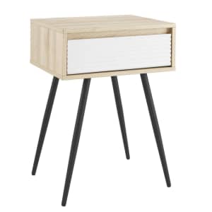 Saracina Home Mid-Century Modern Fluted Drawer Side Table for $63