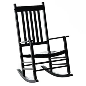 Outsunny Outdoor Rocking Chair, Wooden Rustic High Back All Weather Rocker, Slatted for Indoor, for $148 Outsunny Outdoor Rocking Chair, Wooden Rustic High Back All Weather Rocker, Slatted for Indoor, for $148