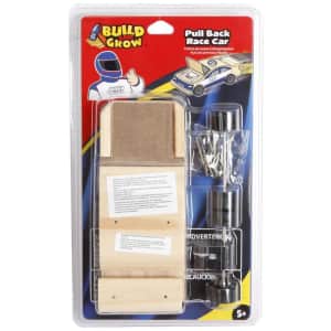 Build and Grow Kids' Beginner Pull Back Race Car Project Kit for $7