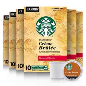 Starbucks Flavored K-Cup Coffee Pods Crme Brle for Keurig Brewers 6 boxes (60 pods total) for $43 Starbucks Flavored K-Cup Coffee Pods Crme Brle for Keurig Brewers 6 boxes (60 pods total) for $43
