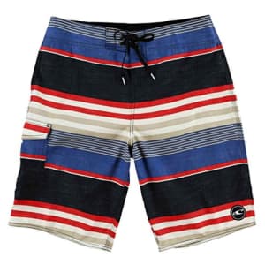 O'NEILL Men's Santa Cruz Striped Boardshorts, Size 38, Black/Charcoal Blue for $40 O'NEILL Men's Santa Cruz Striped Boardshorts, Size 38, Black/Charcoal Blue for $40