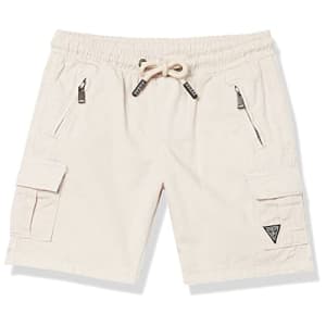 GUESS Boys' Big Twill Gabardine Cargo Pocket Shorts, Muted Stone, 10 for $24