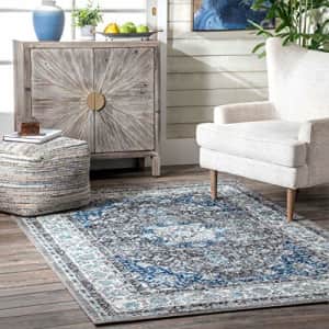 nuLOOM Paisley Verona Vintage Persian Area Rug, 6' 7" x 9', Dark Grey for $60 nuLOOM Paisley Verona Vintage Persian Area Rug, 6' 7" x 9', Dark Grey for $60