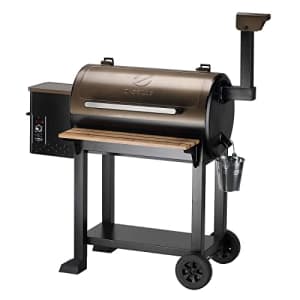Z GRILLS Wood Pellet Grill 8 in 1 BBQ Smoker for Outdoor Cooking, 552 sq.in Bronze (ZPG-550C) for $422