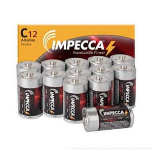 Impecca C Batteries High-Performance Alkaline C Cell Battery with A 10 Year Ultra Long Lasting for $17