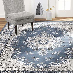 Home Dynamix Premium Sakarya Traditional Medallion Border Area Rug, Midnight Blue, 7'8"x10'7" for $233 Home Dynamix Premium Sakarya Traditional Medallion Border Area Rug, Midnight Blue, 7'8"x10'7" for $233
