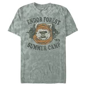 Star Wars Men's Endor Camp T-Shirt, Lime Green, Medium for $30