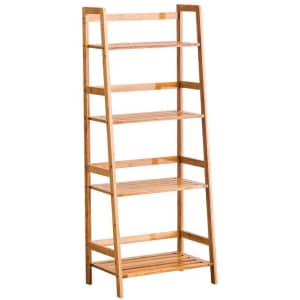 Outopee 47" 4-Shelf Bamboo Bookcase for $52