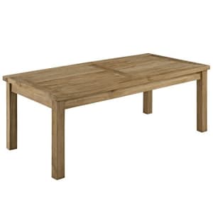 Modway Marina Premium Grade A Teak Wood Outdoor Patio Rectangle Coffee Table in Natural for $402