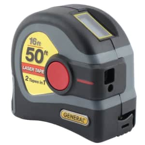 General Tools LTM1 2-in-1 Laser Tape Measure for $44