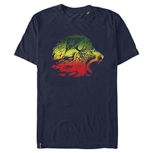 LRG Lifted Research Group Lion Roots Young Men's Short Sleeve Tee Shirt, Navy Blue, Large for $17