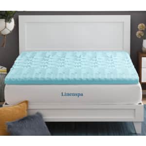 Linenspa Essentials 3" Zoned Gel Memory Foam California King Mattress Topper for $83 Linenspa Essentials 3" Zoned Gel Memory Foam California King Mattress Topper for $83