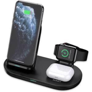 Aukey 3-in-1 Wireless Charging Station for $17 Aukey 3-in-1 Wireless Charging Station for $17
