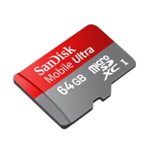 Sandisk Ultra microSDXC UHS-I Card for Camera (SDSDQUI-064G-A11) for $11 Sandisk Ultra microSDXC UHS-I Card for Camera (SDSDQUI-064G-A11) for $11