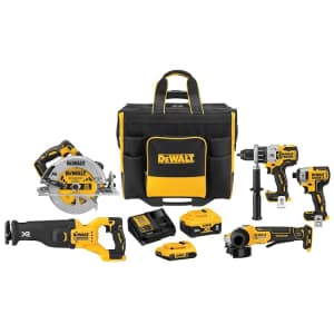 DeWalt 20V MAX XR Power Detect Brushless 5-Tool Combo Kit w/ Rolling Bag for $529 DeWalt 20V MAX XR Power Detect Brushless 5-Tool Combo Kit w/ Rolling Bag for $529