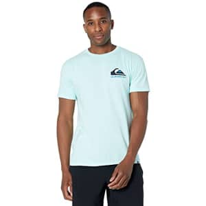 Quiksilver Men's Short Sleeve Graphic T-Shirt Tee, Blue Light AQYZT07965, X-Large for $13