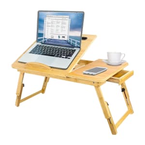 Taeery Bamboo Laptop Bed Tray Table for $24 Taeery Bamboo Laptop Bed Tray Table for $24