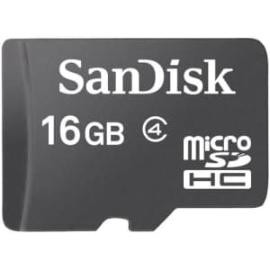SanDisk microSDHC 16GB Memory Card for $14