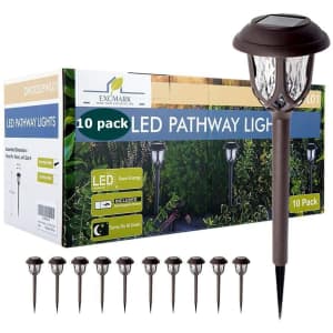Excmark Solar LED Pathway Light 10-Pack for $18 Excmark Solar LED Pathway Light 10-Pack for $18