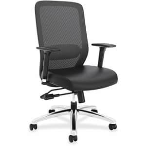 HON Exposure Task Mesh High-Back Computer Chair with Leather Seat for Office Desk, Black (HVL721) for $210