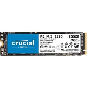 Crucial P2 500GB NVMe M.2 SSD for $56