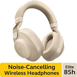 Jabra Elite 85h Wireless Noise-Canceling Headphones, Gold Beige Over Ear Bluetooth Headphones for $250