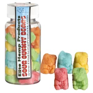 Elite Hemp CBD Sour Gummy Bears 5.2-oz. Bottle for $20 Elite Hemp CBD Sour Gummy Bears 5.2-oz. Bottle for $20