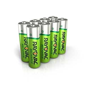 Rayovac Rechargeable AA Batteries, Rechargeable Double A Batteries (8 Count) for $20