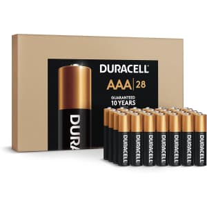 Duracell CopperTop AAA Batteries 28-Pack for $19 via Sub & Save