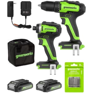 Greenworks 24V Brushless Power Tools Combo Kit with 2 Batteries for $120 Greenworks 24V Brushless Power Tools Combo Kit with 2 Batteries for $120