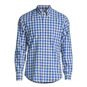 Lands' End Men's Tailored Fit Essential Lightweight Poplin Shirt for $12