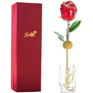 Icreer 24K Gold-Plated Rose for $28
