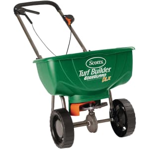 Scotts Turf Builder EdgeGuard DLX Broadcast Spreader for $53 Scotts Turf Builder EdgeGuard DLX Broadcast Spreader for $53