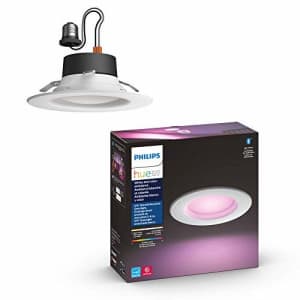 Philips Hue White & Color Ambiance Smart Retrofit Recessed Downlight 5/6", Bluetooth & Zigbee for $50
