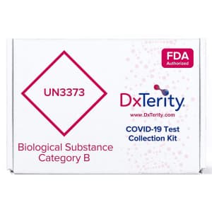 DxTerity COVID-19 Saliva at-Home Collection Kit 10-Pack for $850