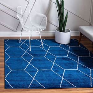 Unique Loom Trellis Frieze Collection Lattice Moroccan Geometric Modern Square Rug, 3 Feet, Navy for $31 Unique Loom Trellis Frieze Collection Lattice Moroccan Geometric Modern Square Rug, 3 Feet, Navy for $31