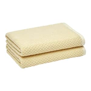 Amazon Basics Odor Resistant Textured Bath Towel, 30 x 54 Inches - 2-Pack, Yellow for $19