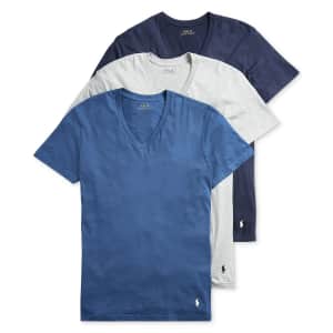 Polo Ralph Lauren Men's Slim Fit Classic T-Shirt 3-Pack for $17